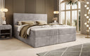Soft Box Spring Bed in Corduroy with Storage