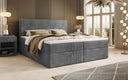 Soft Box Spring Bed in Corduroy with Storage