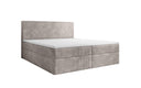 Soft Box Spring Bed in Corduroy with Storage