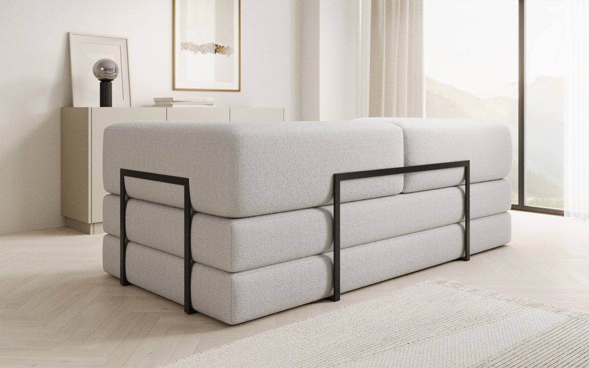 Designer Sofa Lazy 3 Sëtzer a Bouclé