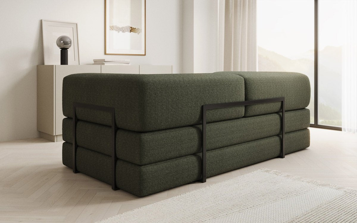 Designer Sofa Lazy 3 Sëtzer a Bouclé