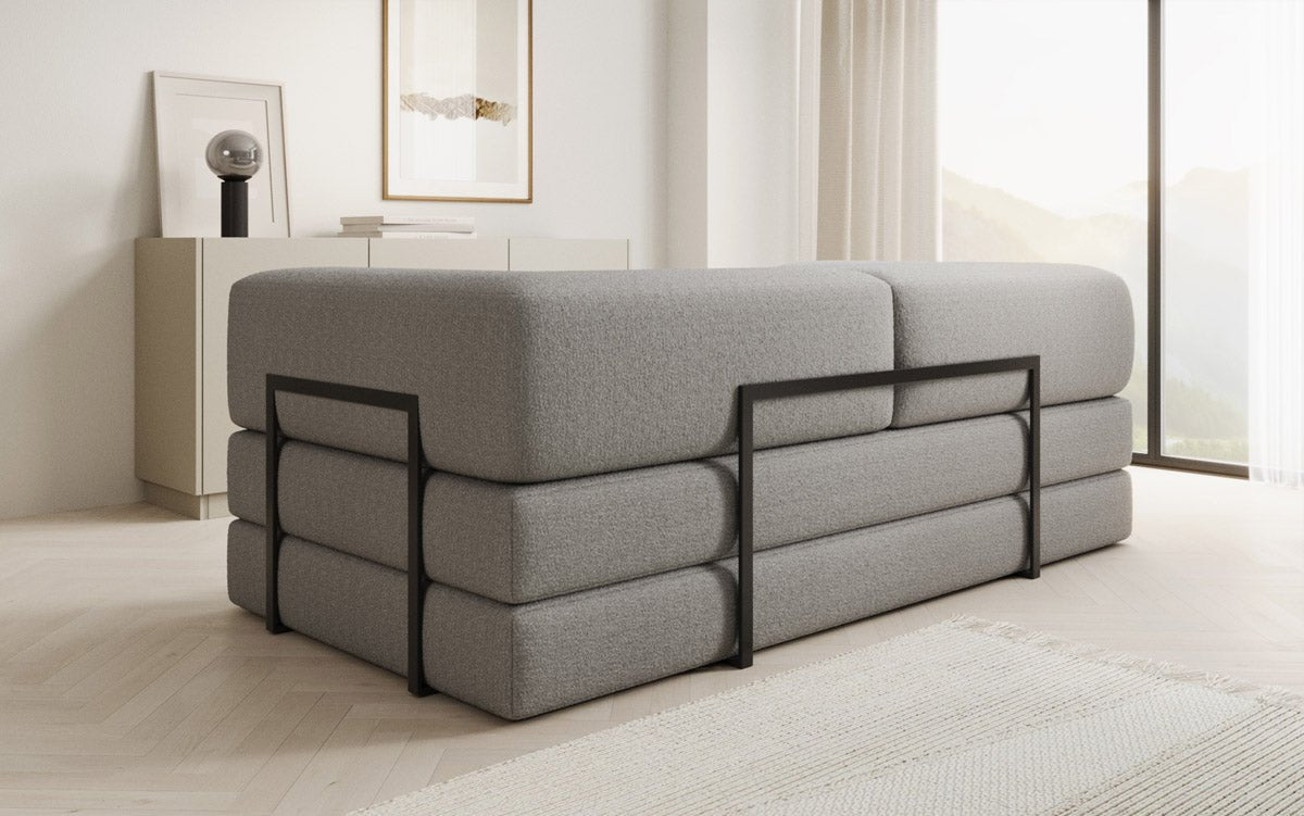 Designer Sofa Lazy 3 Sëtzer a Bouclé