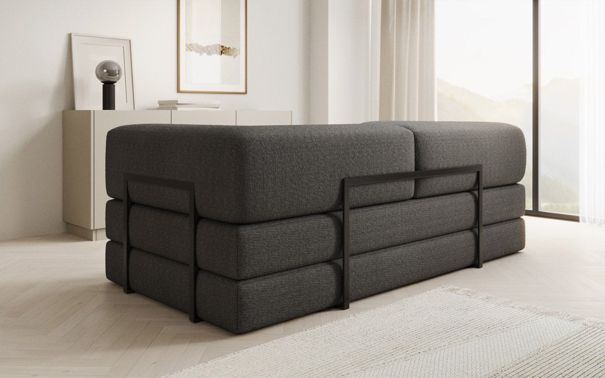 Designer Sofa Lazy 3 Sëtzer a Bouclé