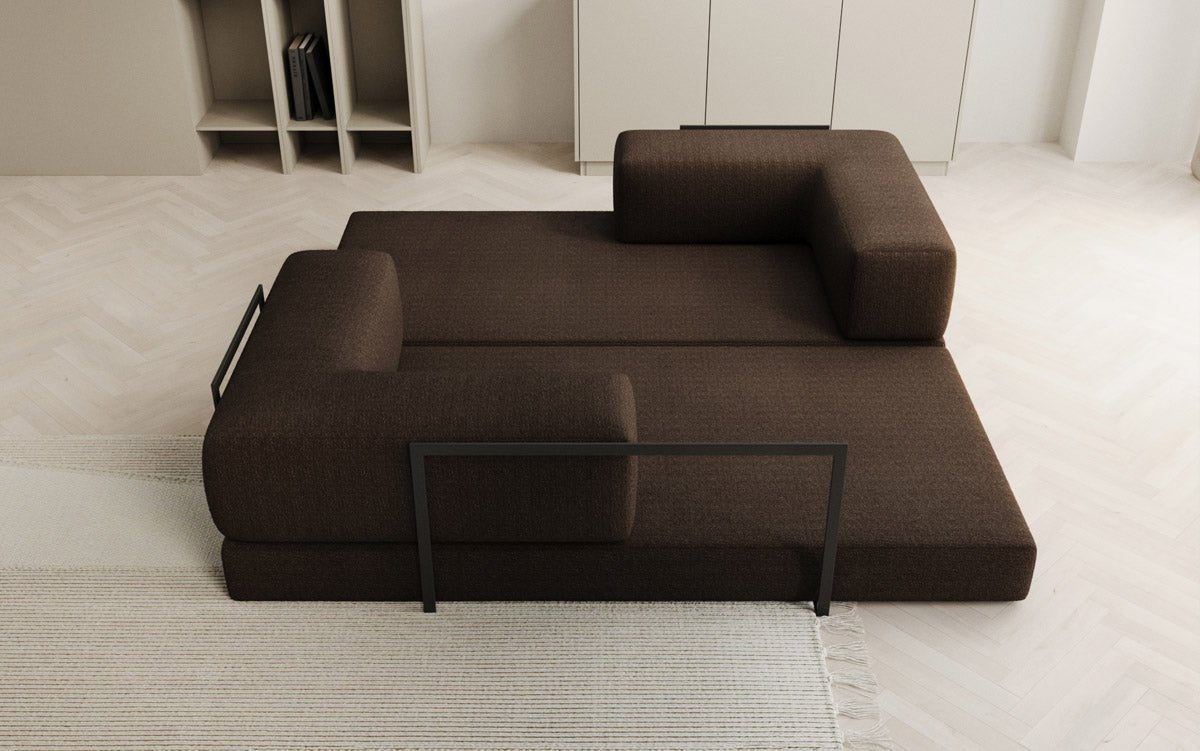 Designer Sofa Lazy 3 Sëtzer a Bouclé