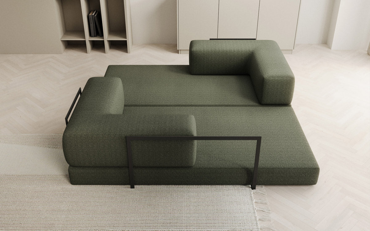 Designer Sofa Lazy 3 Sëtzer a Bouclé