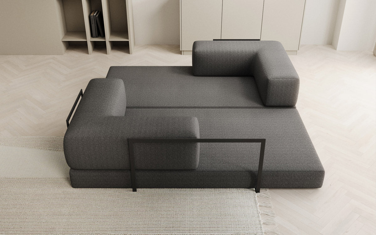 Designer Sofa Lazy 3 Sëtzer a Bouclé