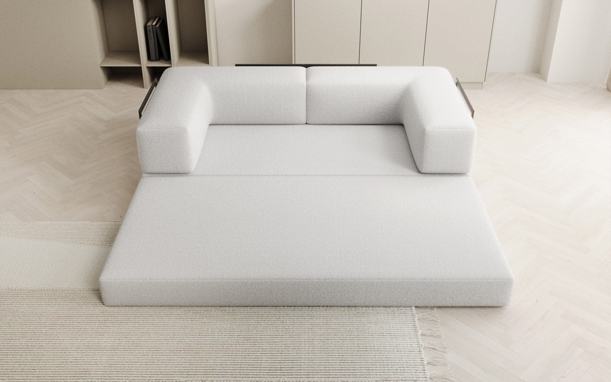 Designer Sofa Lazy 3 Sëtzer a Bouclé