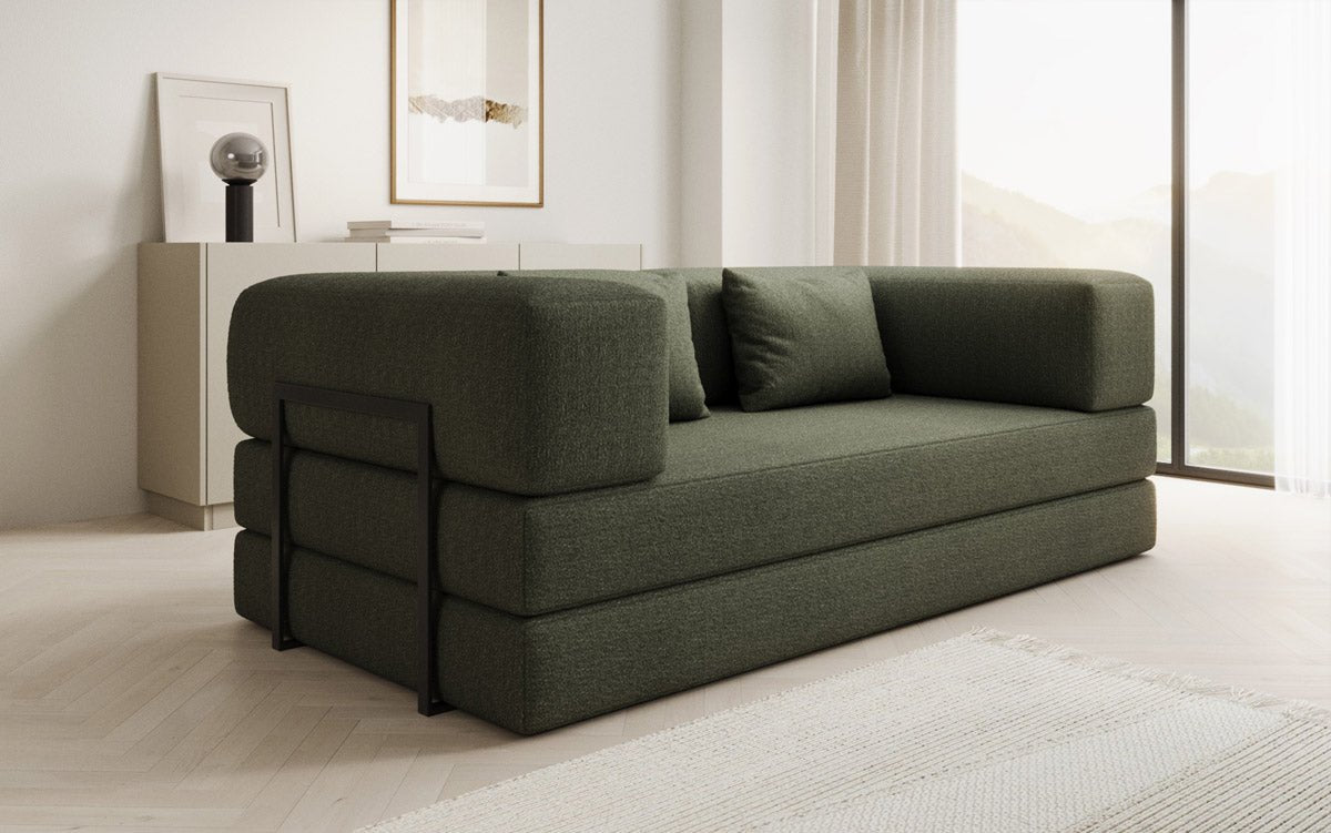Designer Sofa Lazy 3 Sëtzer a Bouclé