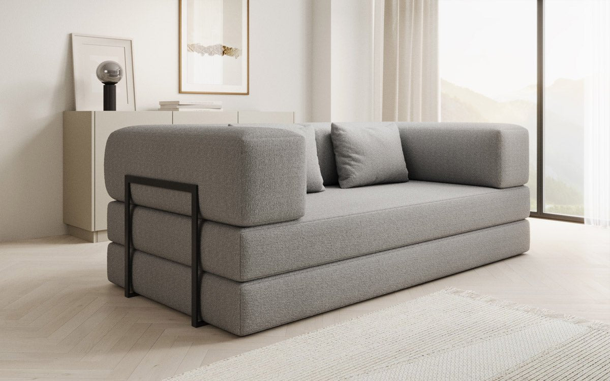Designer Sofa Lazy 3 Sëtzer a Bouclé
