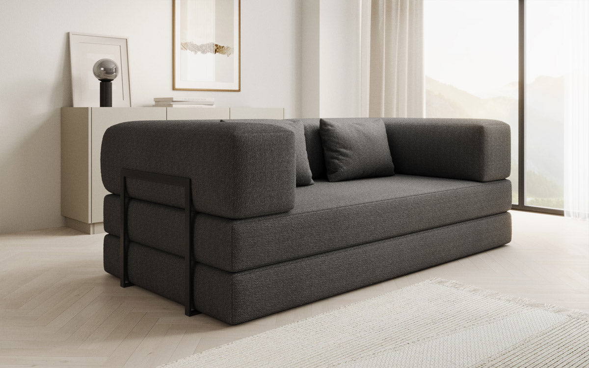 Designer Sofa Lazy 3 Sëtzer a Bouclé