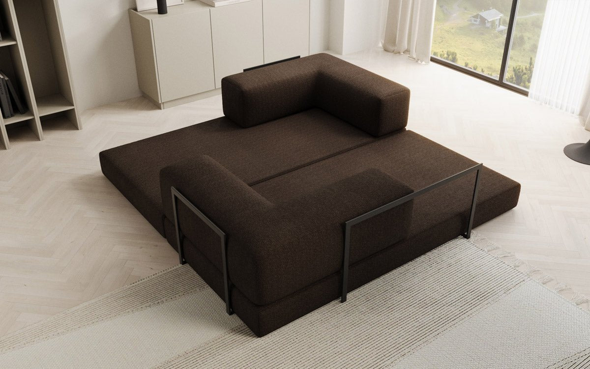 Designer Sofa Lazy 3 Sëtzer a Bouclé