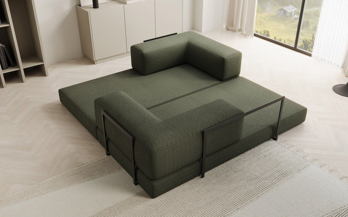 Designer Sofa Lazy 3 Sëtzer a Bouclé