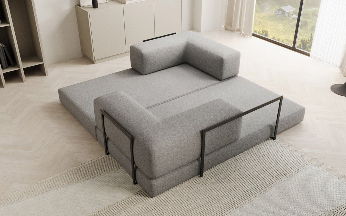 Designer Sofa Lazy 3 Sëtzer a Bouclé