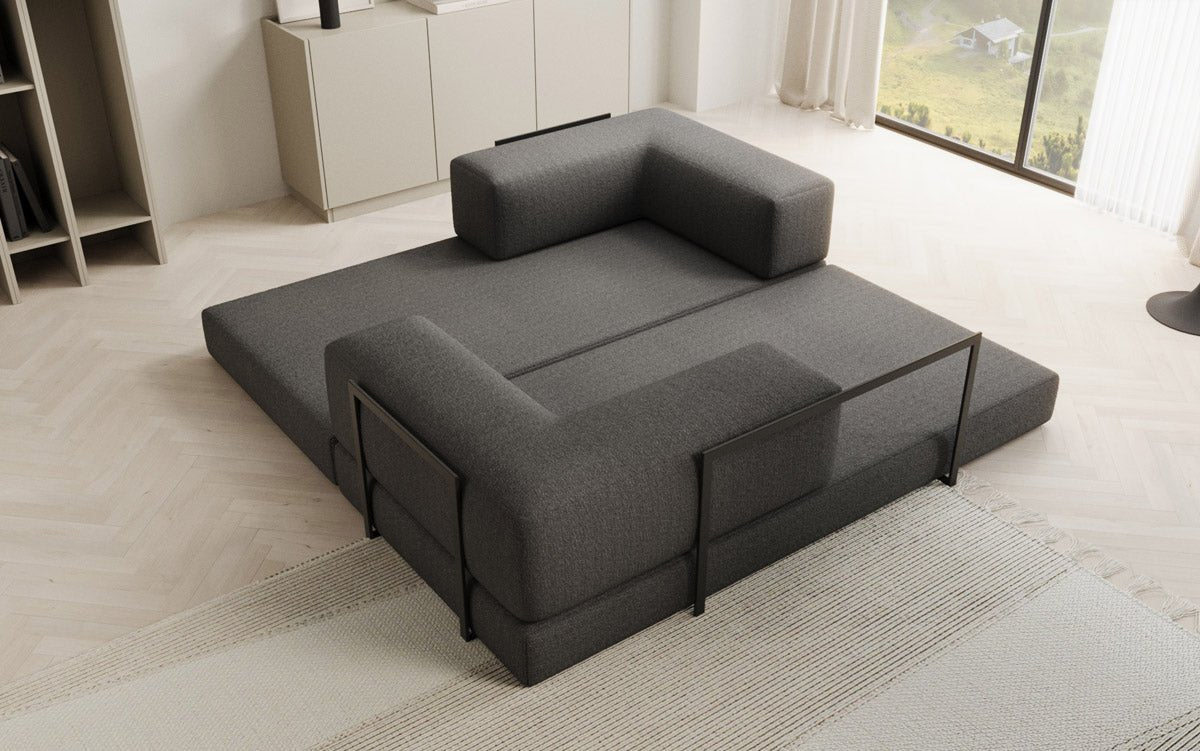 Designer Sofa Lazy 3 Sëtzer a Bouclé