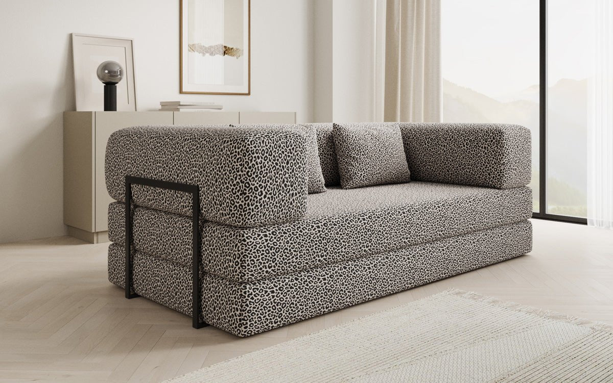 Designer-Sofa Lazy 3-Sëtzer am Déieremuster