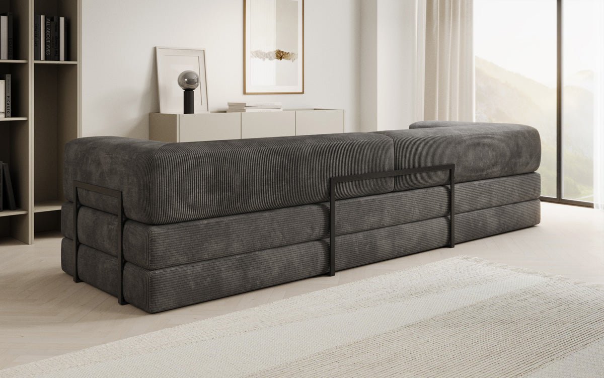 Designer Sofa Lazy 3 Sëtzer XXL a Kord