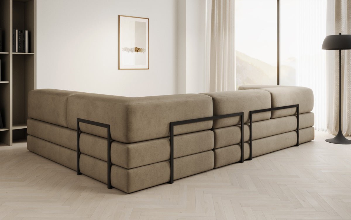 Designer Sofa Lazy L aus Samt