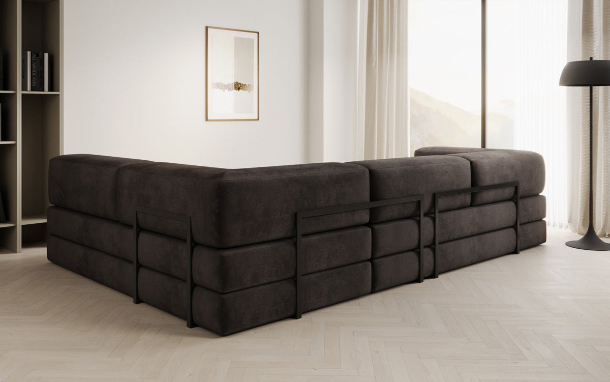 Designer Sofa Lazy L aus Samt