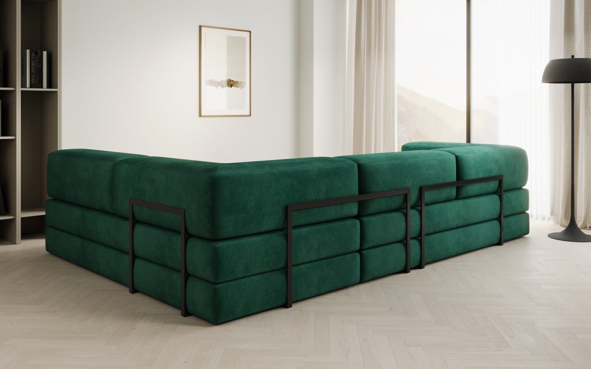 Designer Sofa Lazy L aus Samt