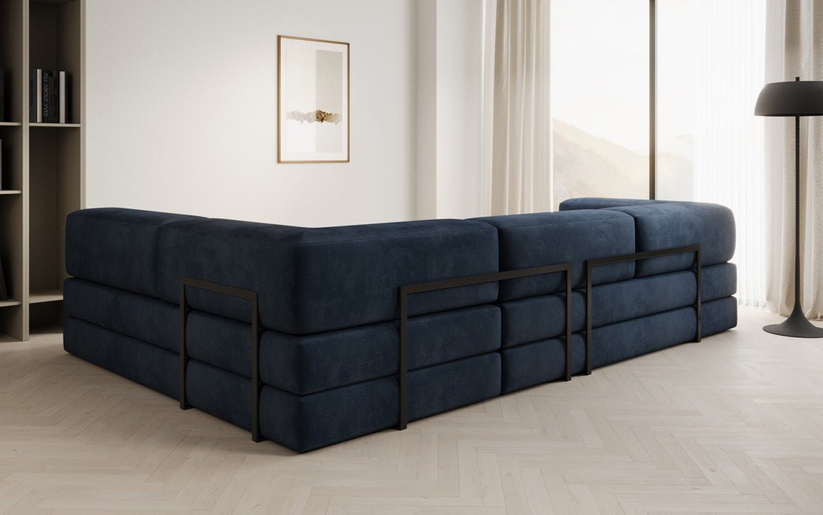 Designer Sofa Lazy L aus Samt