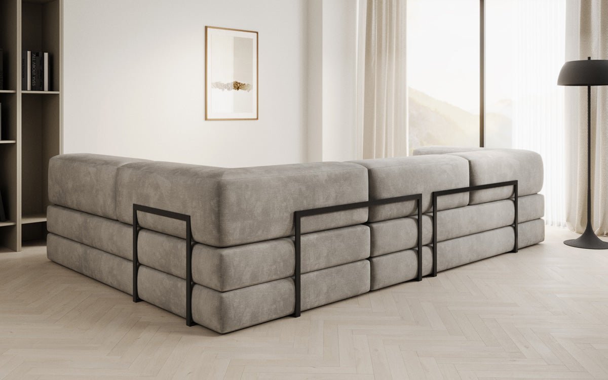 Designer Sofa Lazy L aus Samt