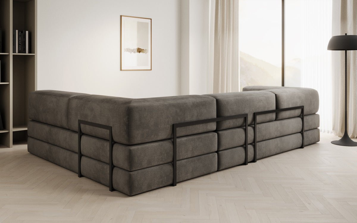 Designer Sofa Lazy L aus Samt
