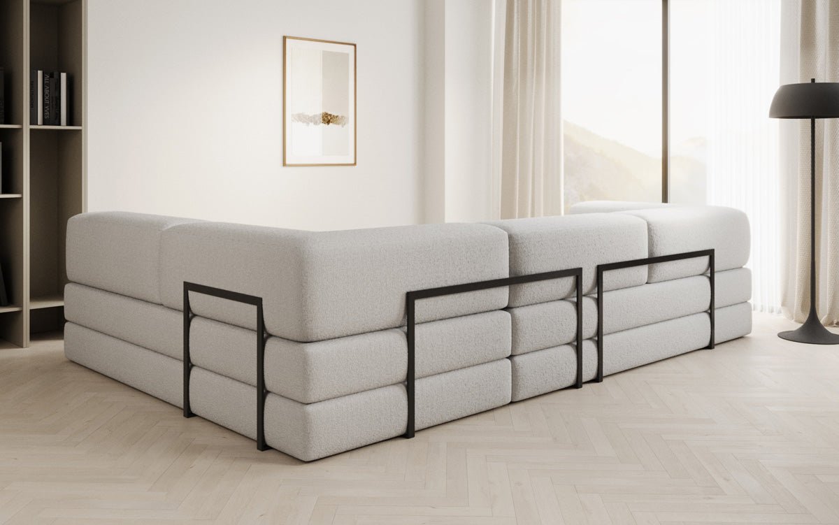 Designer Sofa Lazy L a Bouclé