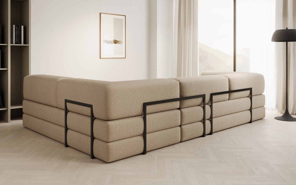 Designer Sofa Lazy L a Bouclé