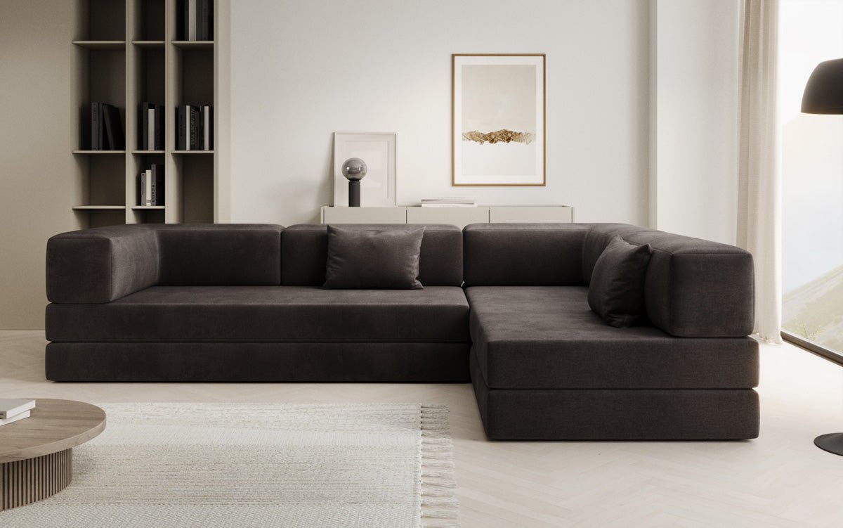 Designer Sofa Lazy L aus Samt