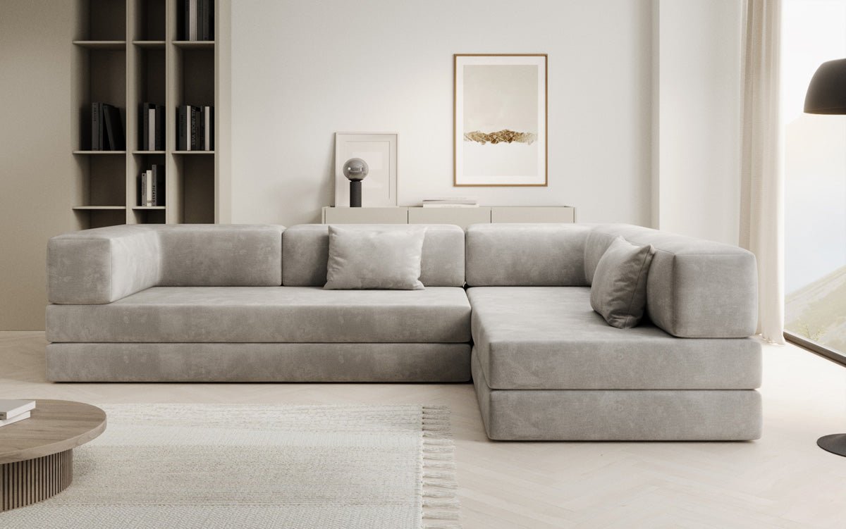 Designer Sofa Lazy L aus Samt