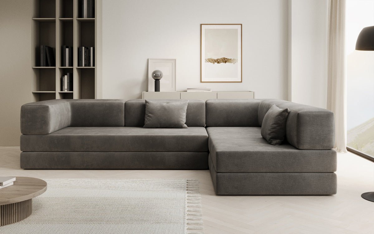 Designer Sofa Lazy L aus Samt