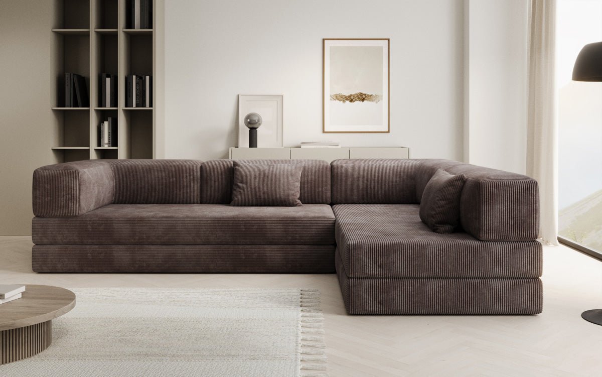Designer Sofa Lazy L aus Cord