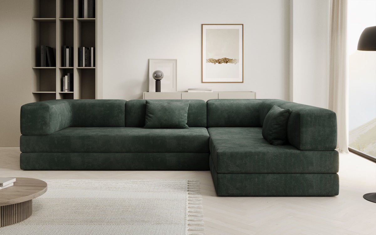 Designer Sofa Lazy L aus Cord