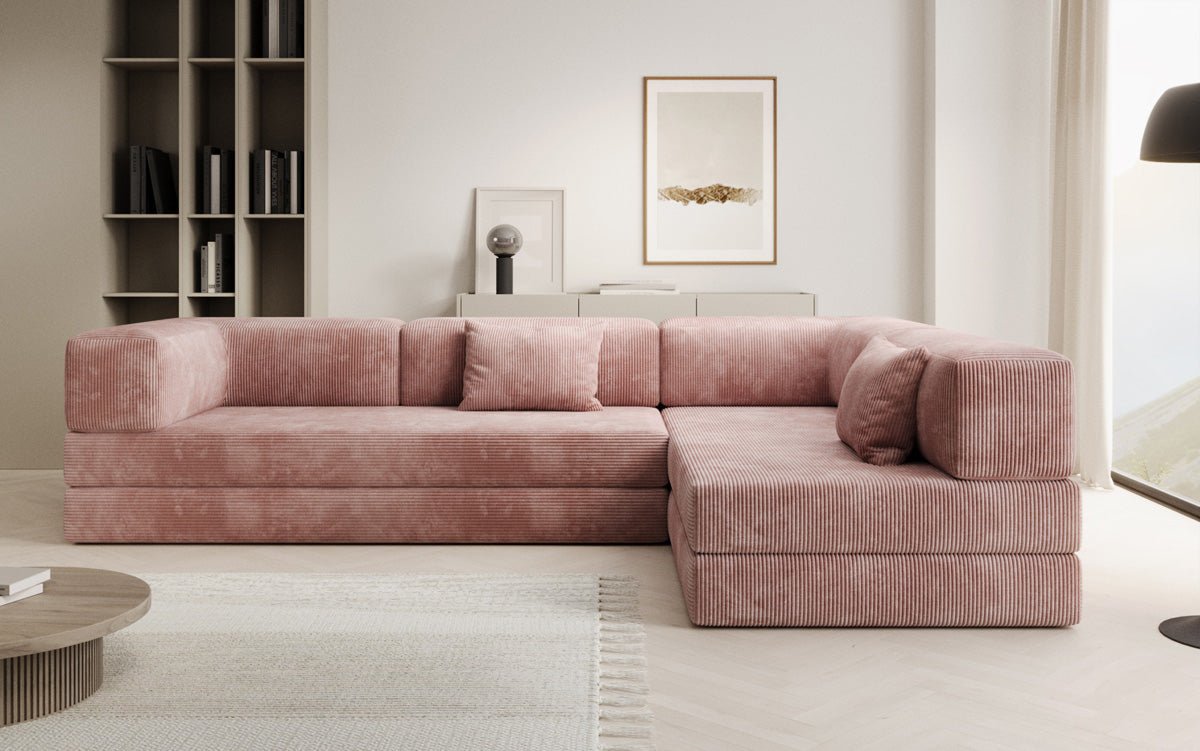 Designer Sofa Lazy L aus Cord