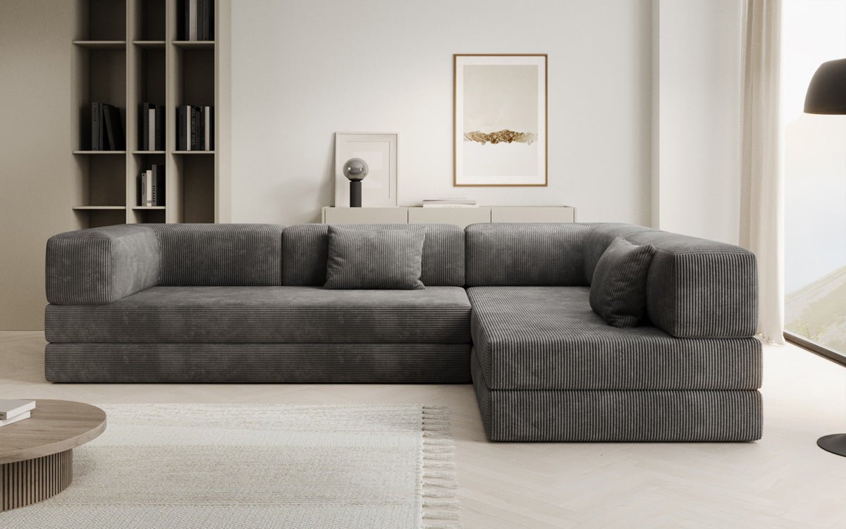 Designer Sofa Lazy L aus Cord