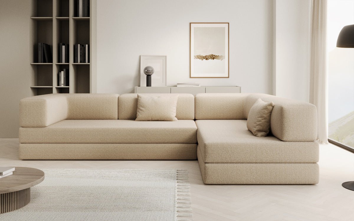 Designer Sofa Lazy L a Bouclé
