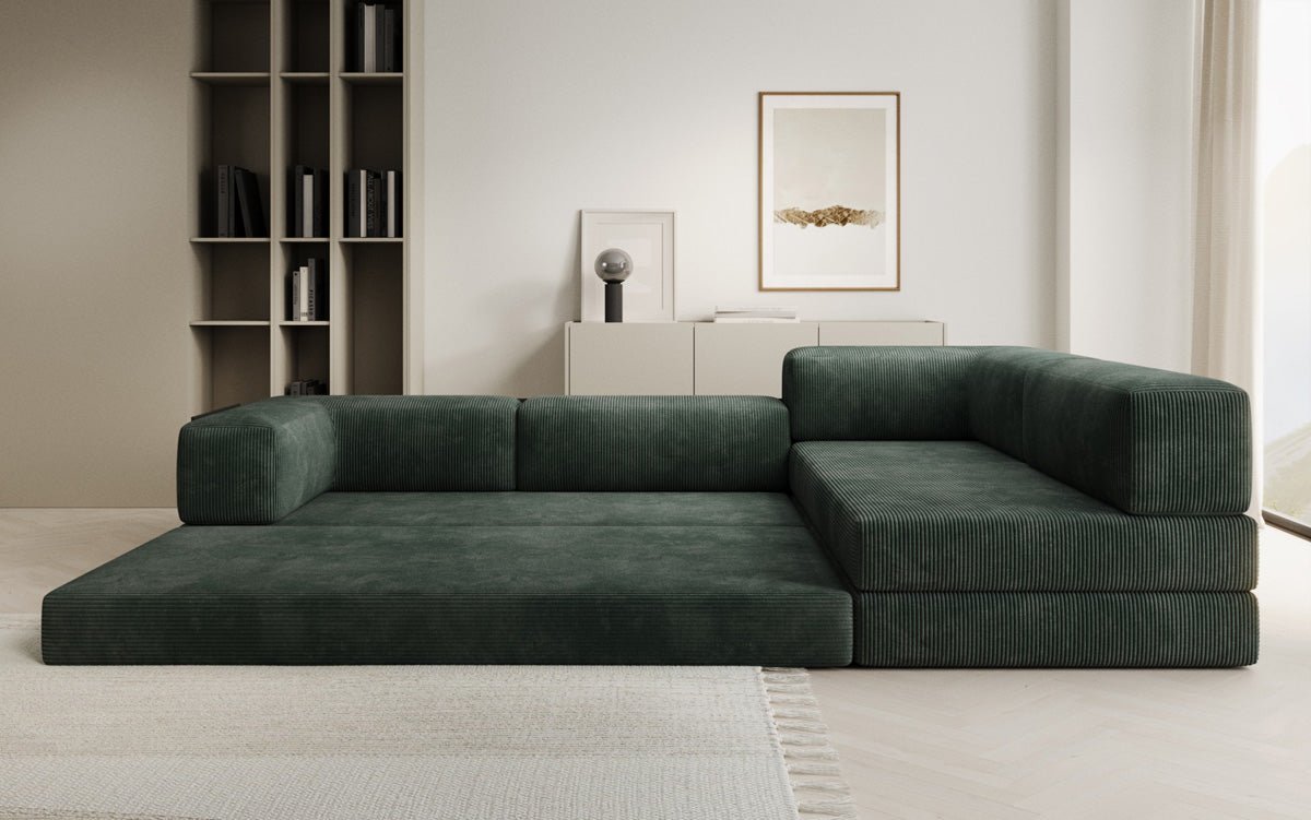 Designer Sofa Lazy L aus Cord