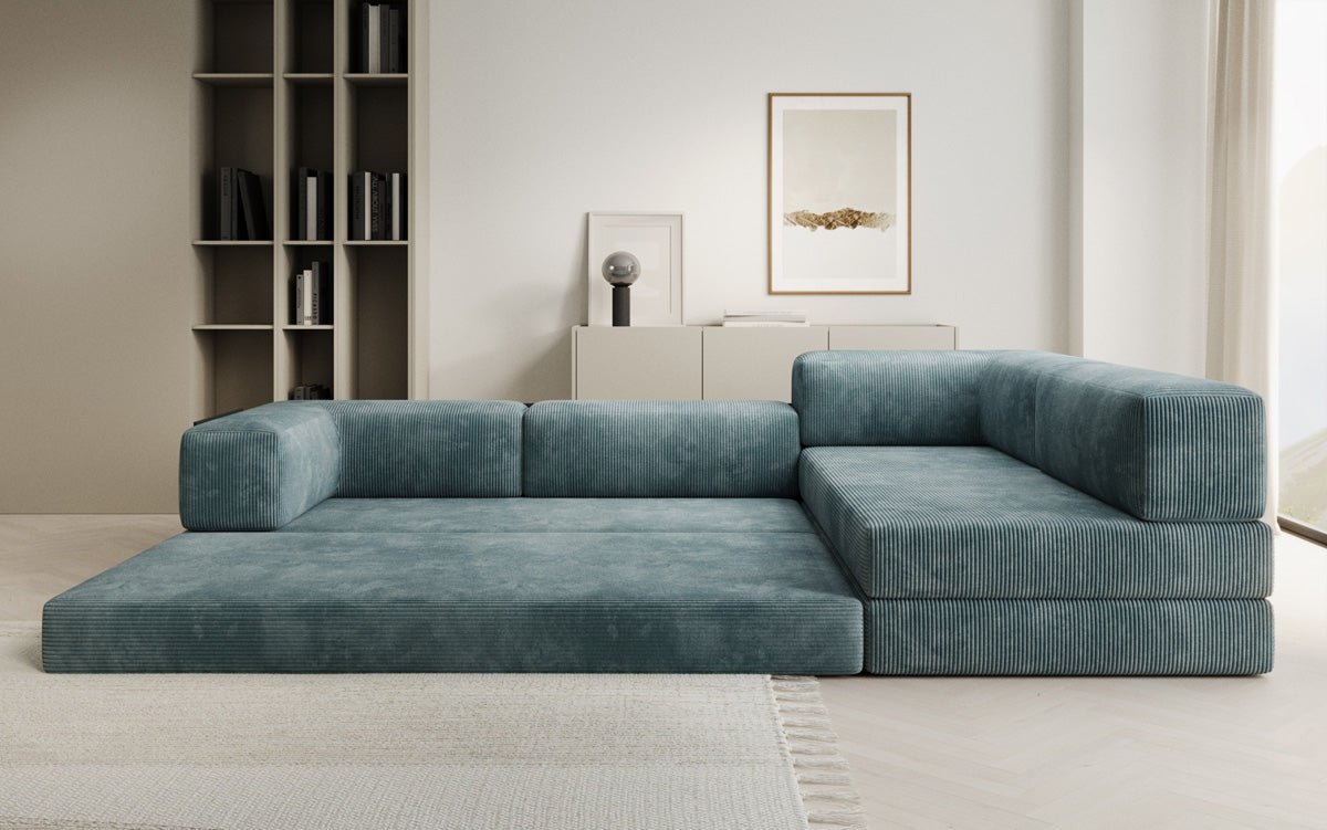 Designer Sofa Lazy L aus Cord
