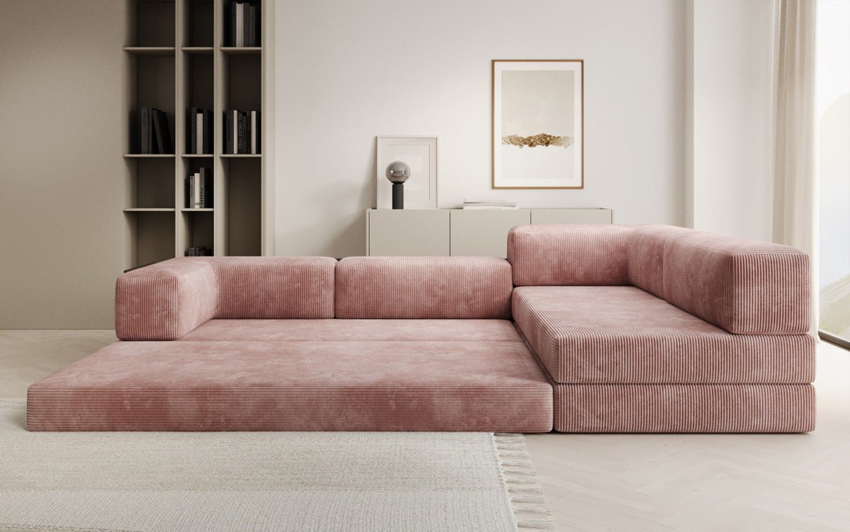 Designer Sofa Lazy L aus Cord