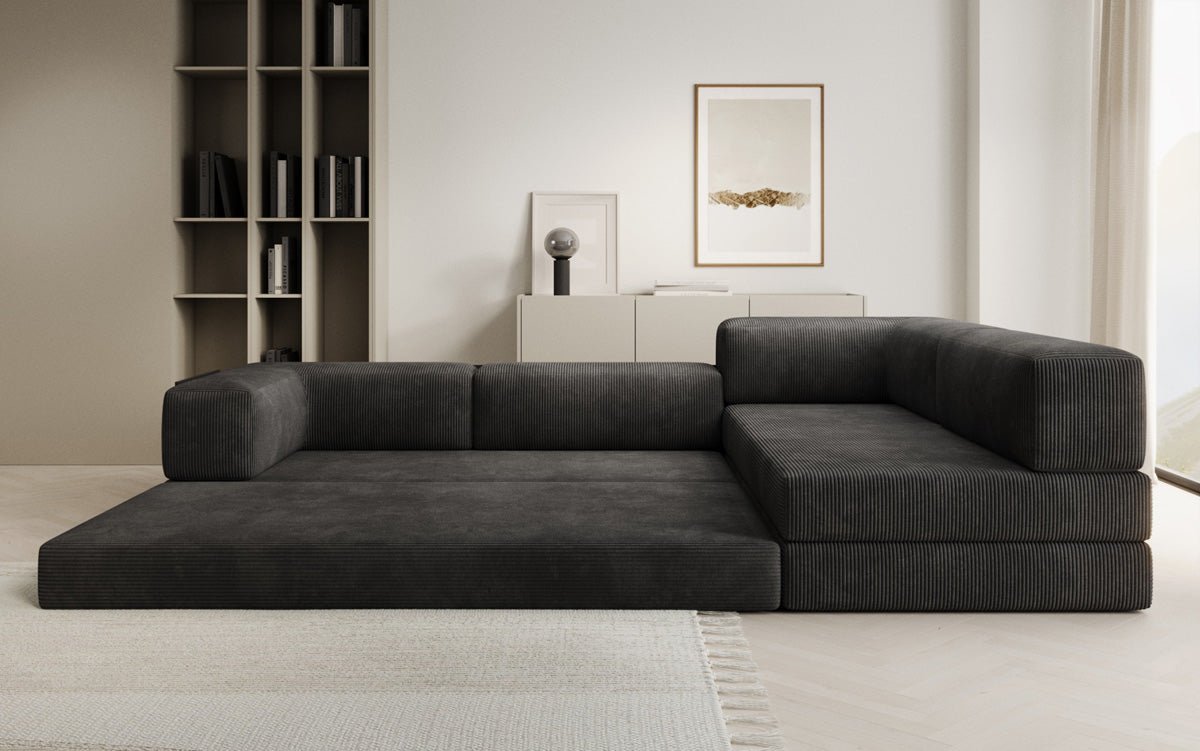 Designer Sofa Lazy L aus Cord