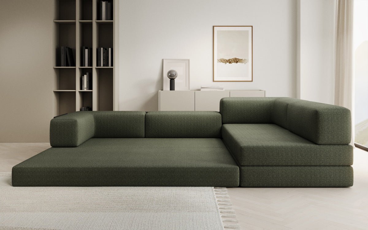 Designer Sofa Lazy L a Bouclé