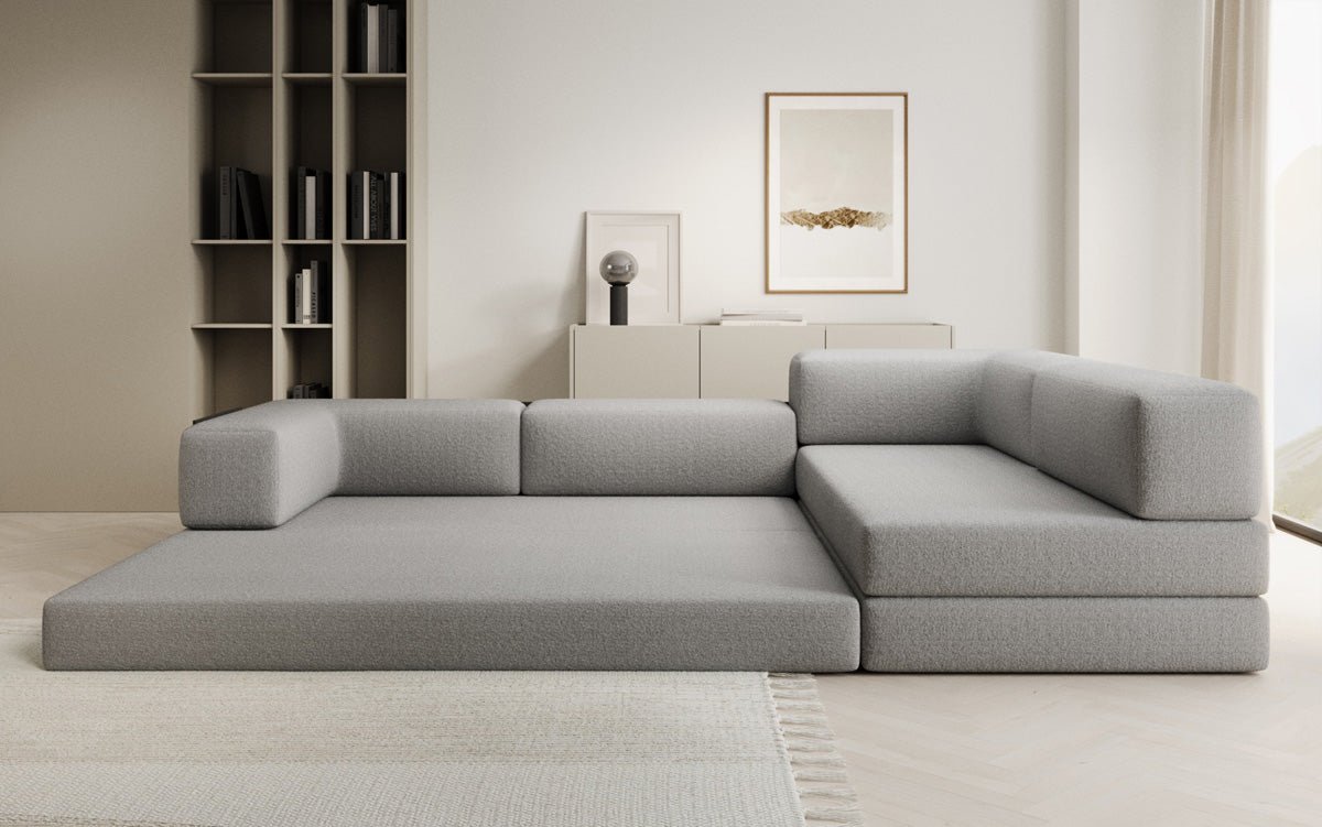 Designer Sofa Lazy L a Bouclé