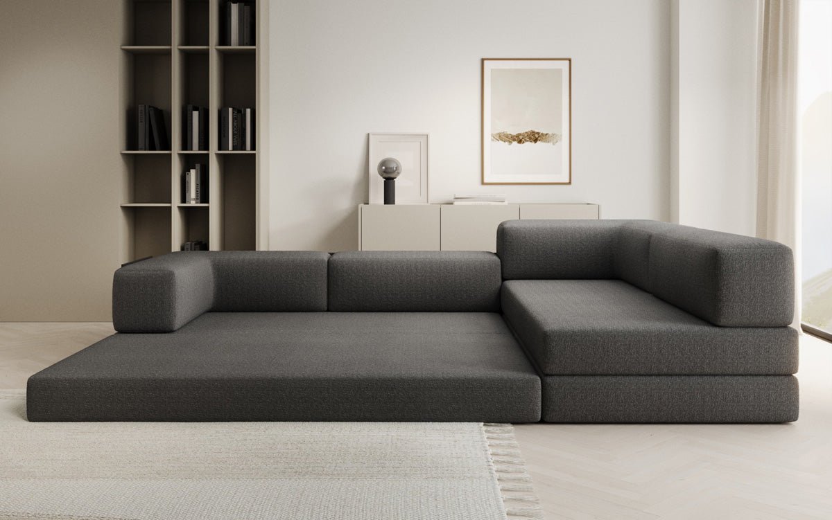 Designer Sofa Lazy L a Bouclé