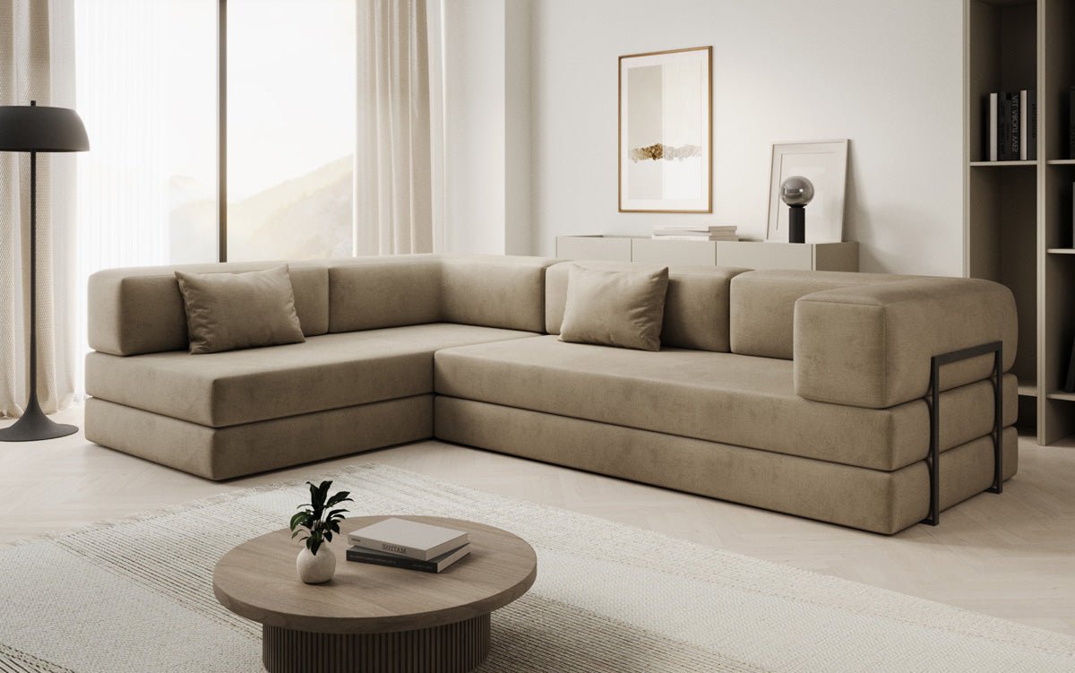 Designer Sofa Lazy L aus Samt
