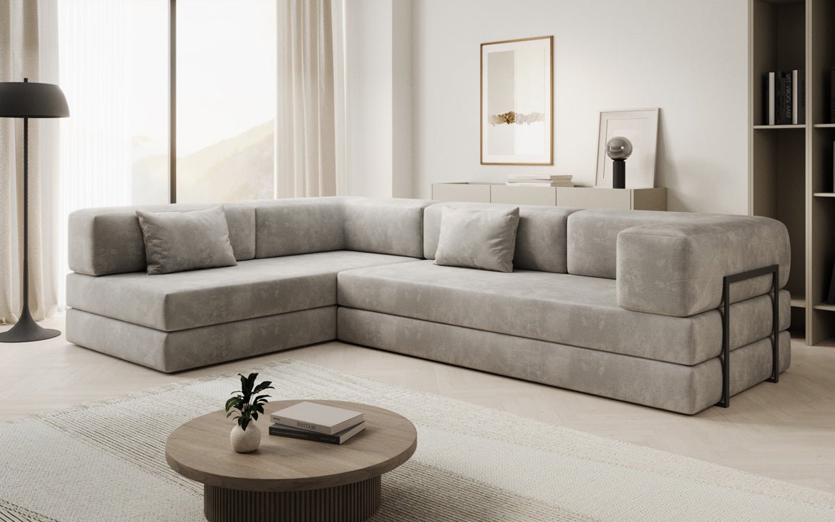 Designer Sofa Lazy L aus Samt