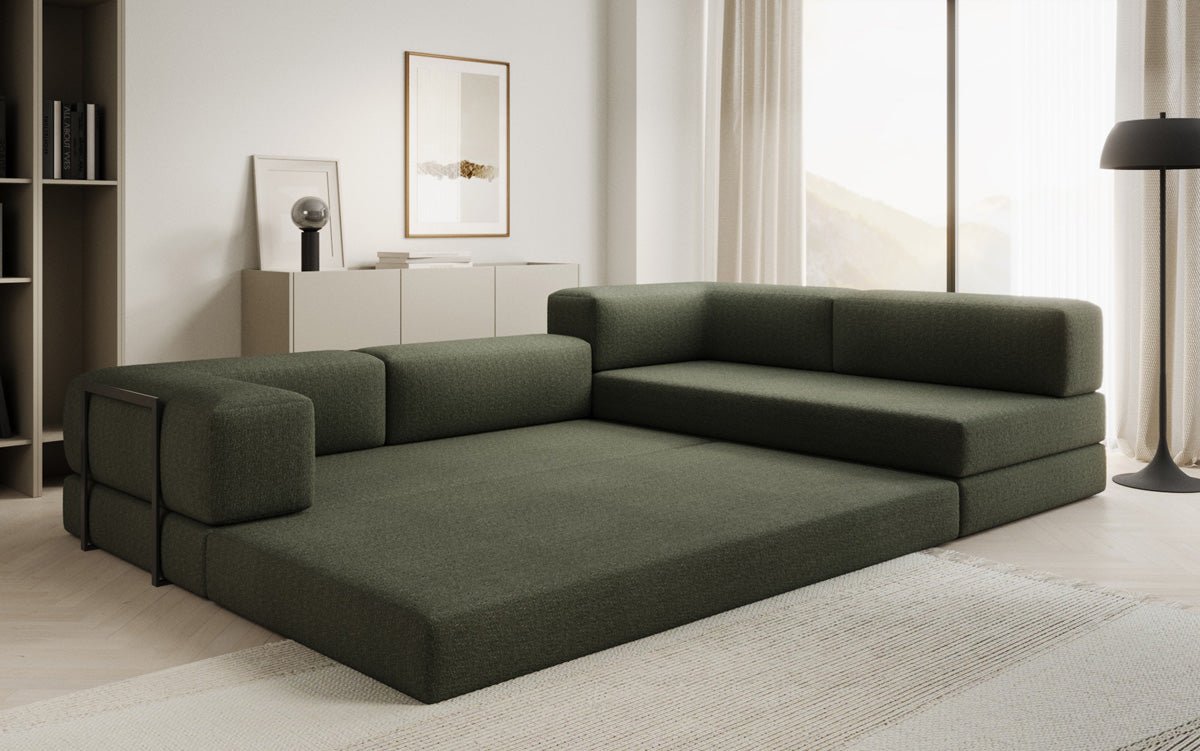 Designer Sofa Lazy L a Bouclé