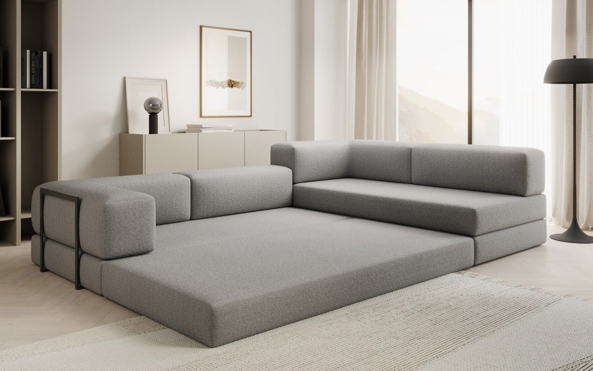 Designer Sofa Lazy L a Bouclé