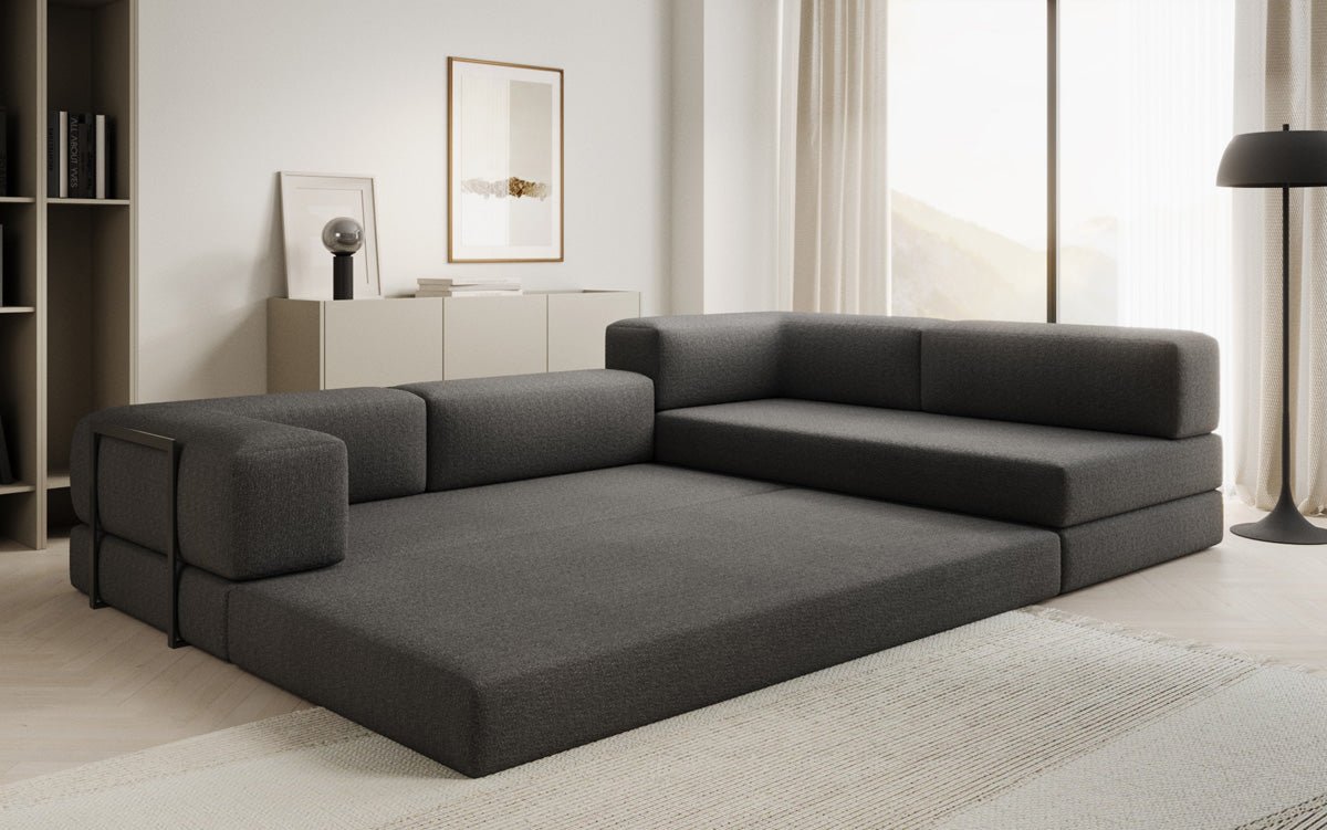 Designer Sofa Lazy L a Bouclé