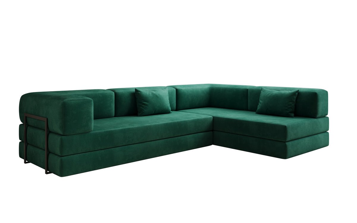 Designer Sofa Lazy L aus Samt