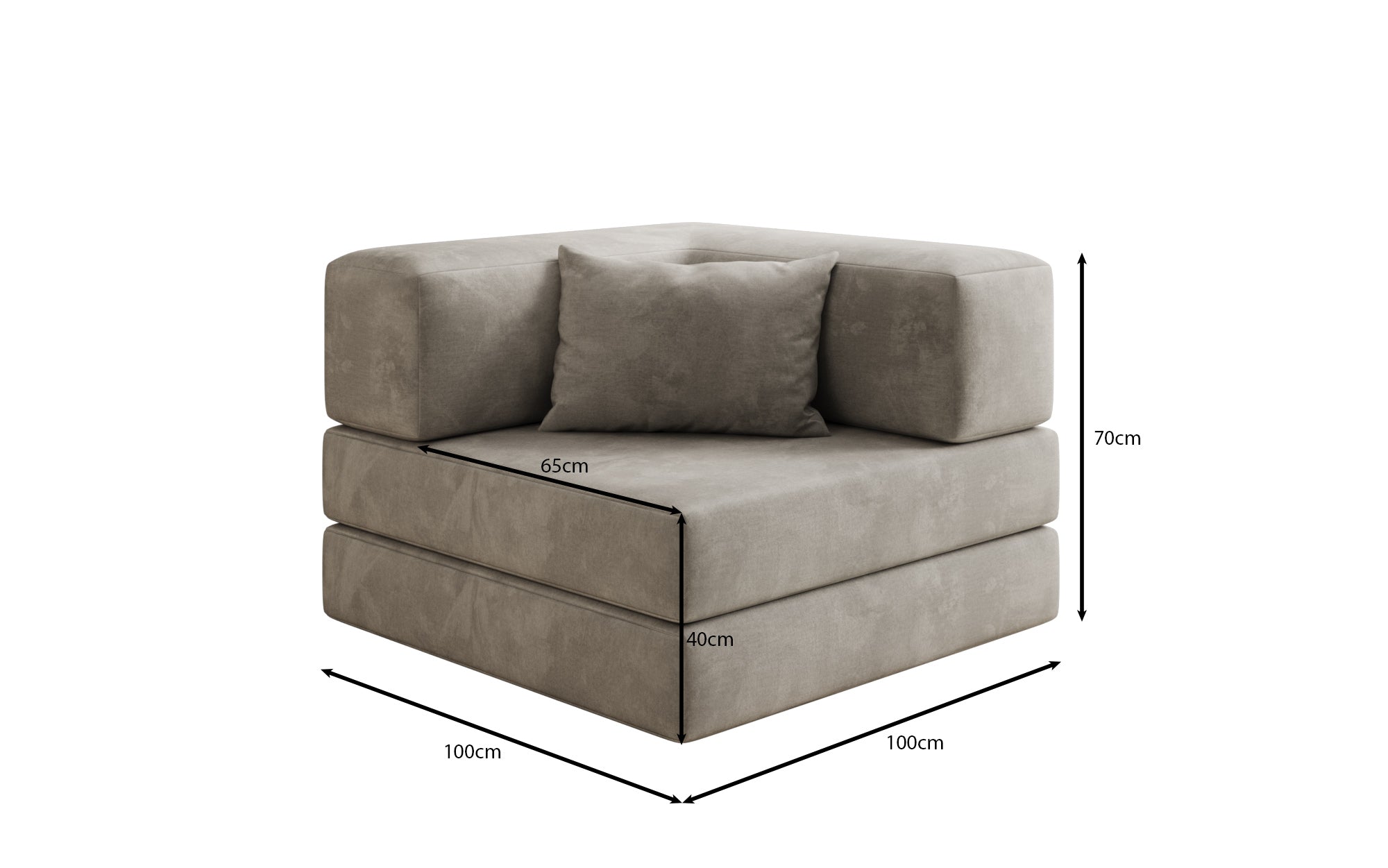 Fauteuil Lazy en velours de designer